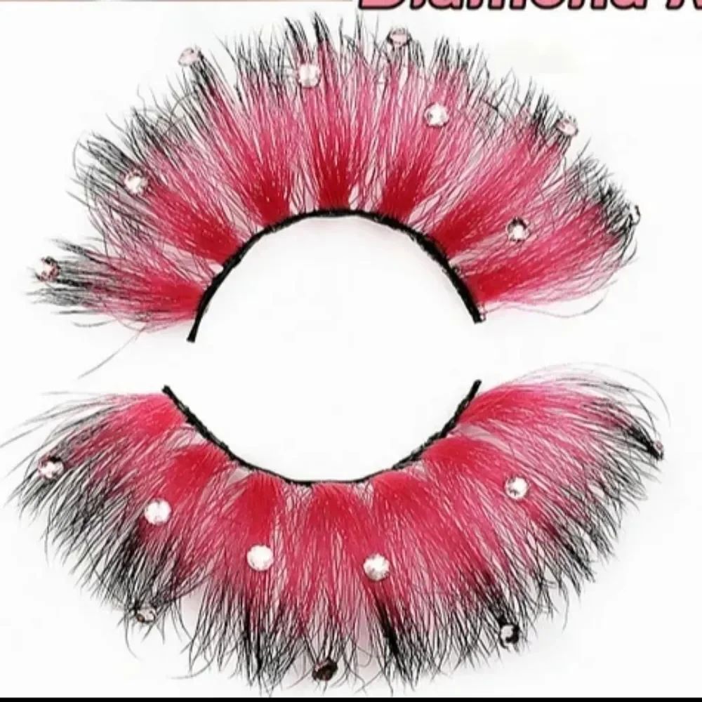 NWOT Fancy Lashes with Rhinestones - Pink to Black